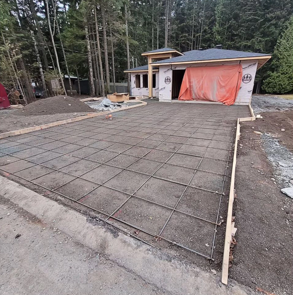 Concrete driveway installation in Kitimat BC