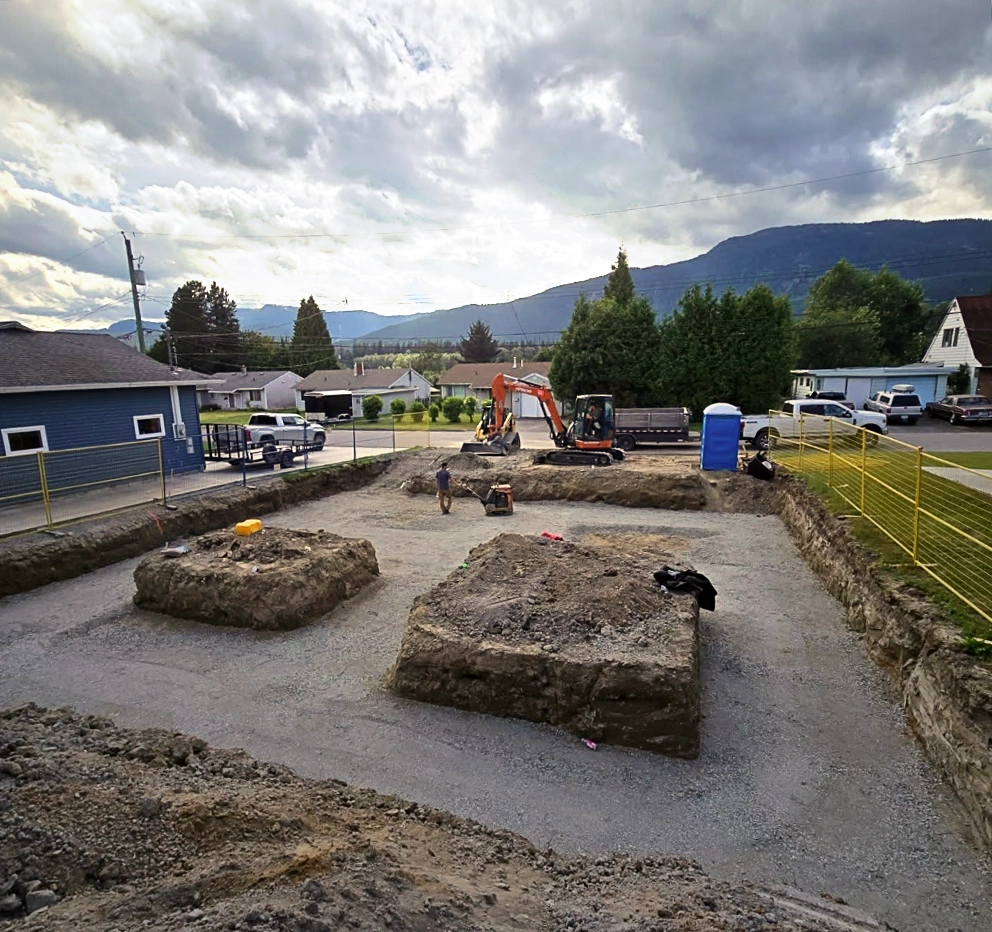 Overall view of a site prep in progress in Kitimat
